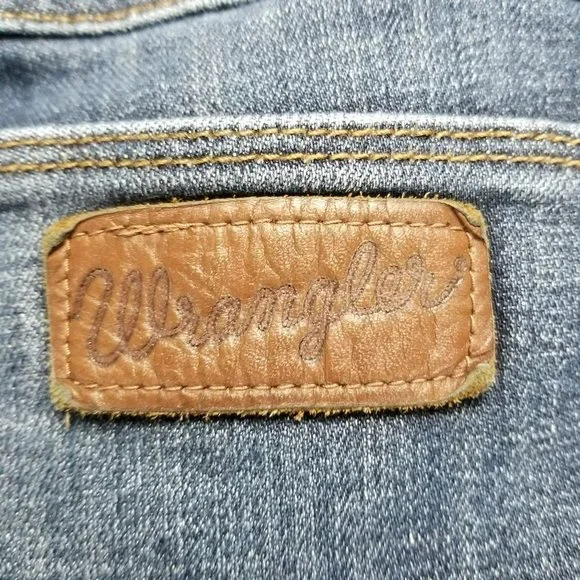 Wrangler Jeans Mens 33x30 Retro Dark Wash Stretch Mid Rise Slim Boot - Picture 12 of 16